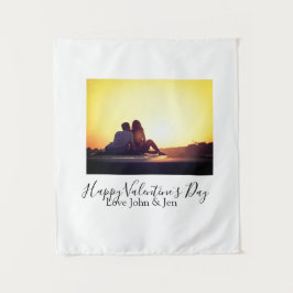 Tapiz Feliz día de San Valentín amor agregar nombre foto