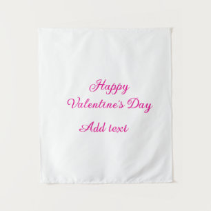 Tapiz Feliz día de San Valentín texto nombre mensaje ros