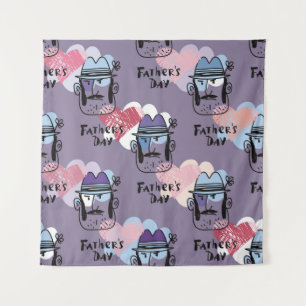 Tapiz Feliz Día del Padre. Coche único de bienvenida