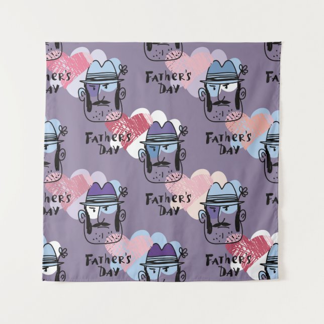 Tapiz Feliz Día del Padre. Coche único de bienvenida (Anverso)