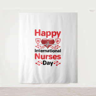 Tapiz feliz día internacional de enfermeras