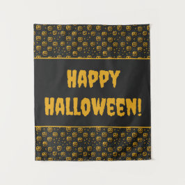 Tapiz Feliz fiesta de Halloween espeluznante personaliz