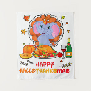 Tapiz Feliz Hallo Gracias Mas Elephant Regalo de Acción