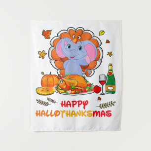 Tapiz Feliz Hallo Gracias Mas Elephant Regalo de Acción