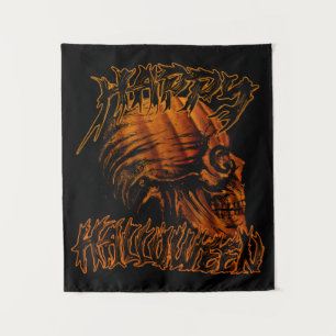 Tapiz feliz halloween calabaza cráneo