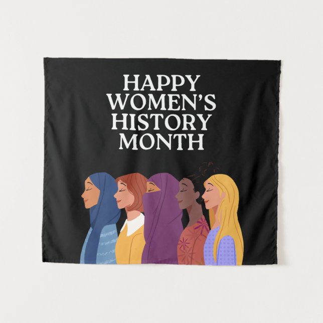 Tapiz Feliz mes de la historia de la mujer (Anverso (horizontal))