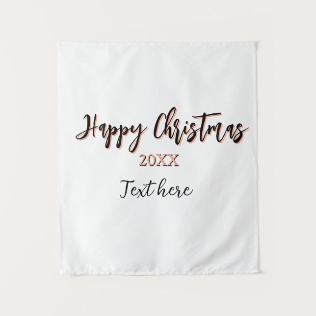 Tapiz Feliz Navidad a los detalles del año negro holi (Anverso)