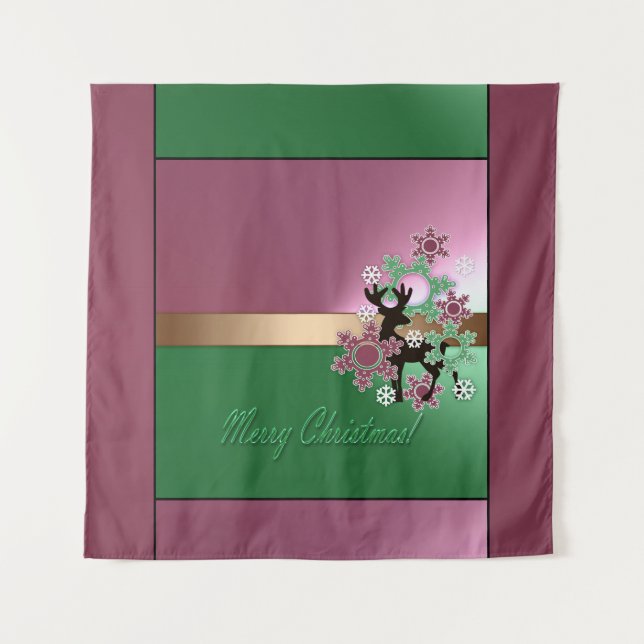 Tapiz Feliz Navidad! , Año nuevo , Navidades venados, ni (Anverso)