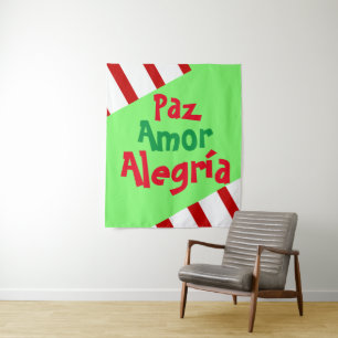 Tapiz Feliz Navidad desea vacaciones en España