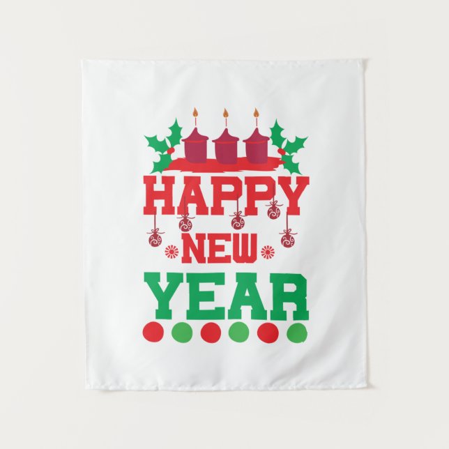 Tapiz Feliz Navidad Feliz Año Nuevo (Anverso)