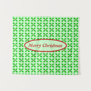 Tapiz Feliz Navidad Holly personalizado