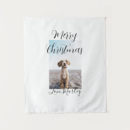 Tapiz Feliz Navidad mascota perro gato foto regalos de v