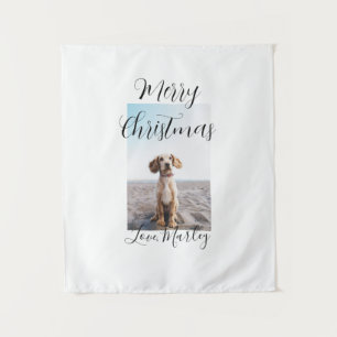 Tapiz Feliz Navidad mascota perro gato foto regalos de v