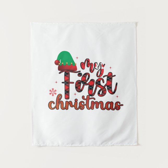 Tapiz Feliz Navidad Mi Primer Navidad (Anverso)