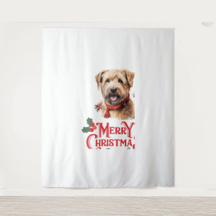Tapiz Feliz Navidad Staffordshire Bull Terrier