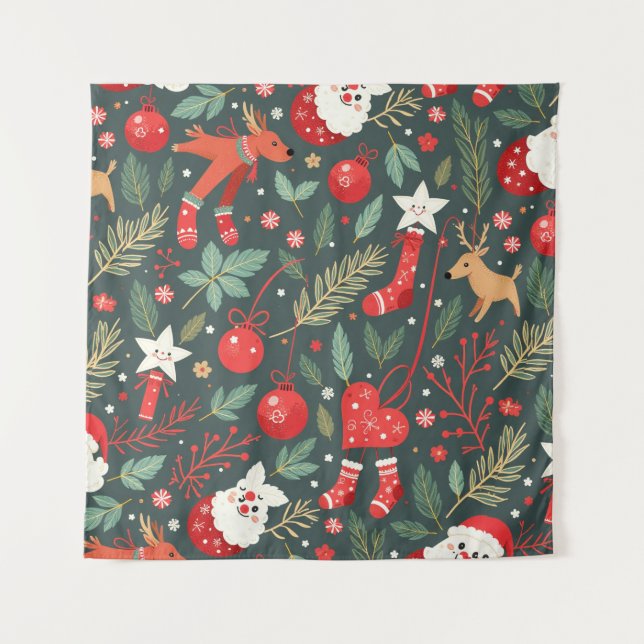 Tapiz Feliz Navidad Whimsy (Anverso)