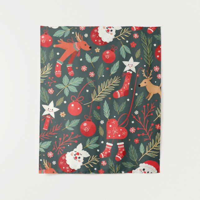 Tapiz Feliz Navidad Whimsy (Anverso)