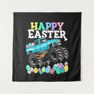 Tapiz Feliz Pascua Monster Truck Huevos de Pascua