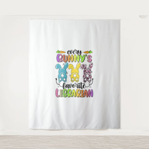 Tapiz Feliz Pascua, todos los conejitos son bibliotecari