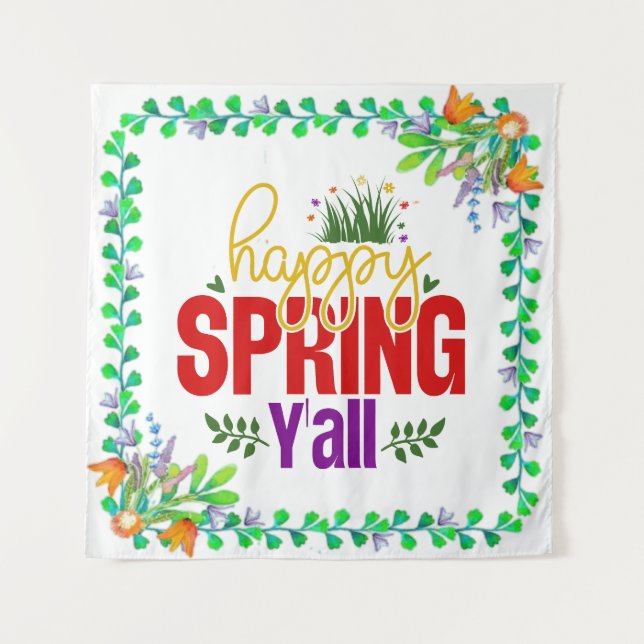 Tapiz Feliz Primavera a todos-90996 (Anverso)