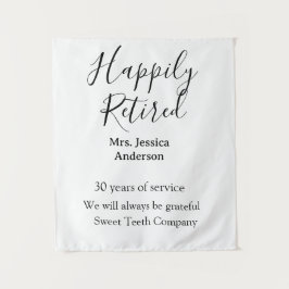 Tapiz Feliz retiro añadir nombre años de servicio jubila