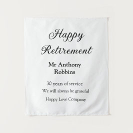 Tapiz Feliz retiro añadir nombre años de servicio jubila