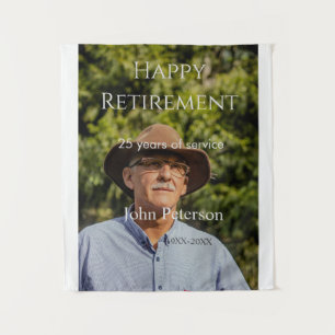 Tapiz Feliz retiro foto nombre años de servicio