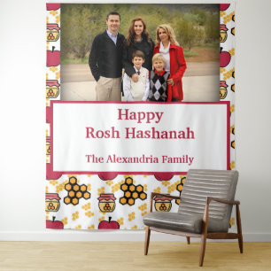 Tapiz Feliz Rosh Hashanah, personalizado judío de Año Nu