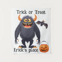 Feliz truco o trato a los monstruos de Halloween