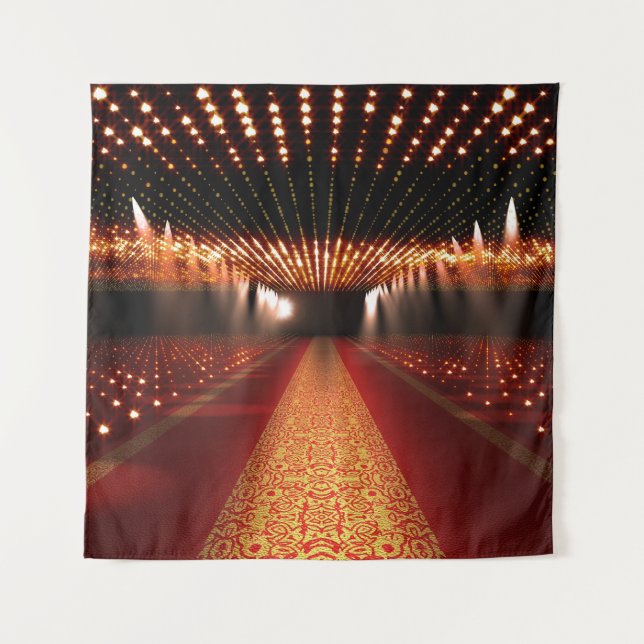 Tapiz Festival de la alfombra roja: escena glamorosa. (Anverso)