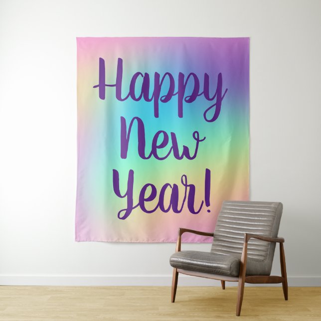 Tapiz Fiesta de Año Nuevo Pastel arcoiris (In situ)