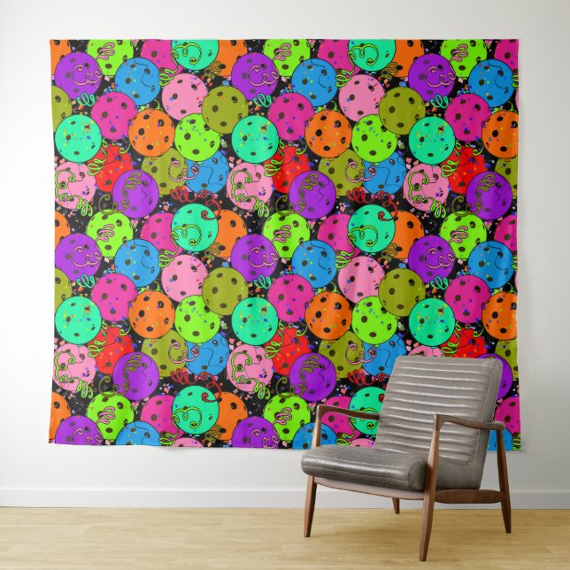 Tapiz Fiesta de baloncesto con globos de baloncesto en n (In situ (horizontal))