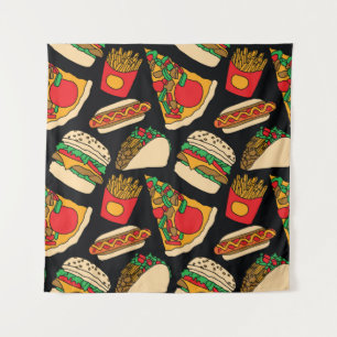 Tapiz Fiesta de comida rápida: aislamiento de patrones d