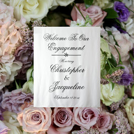 Tapiz Fiesta de Compromiso con Clase Nombres Personaliza