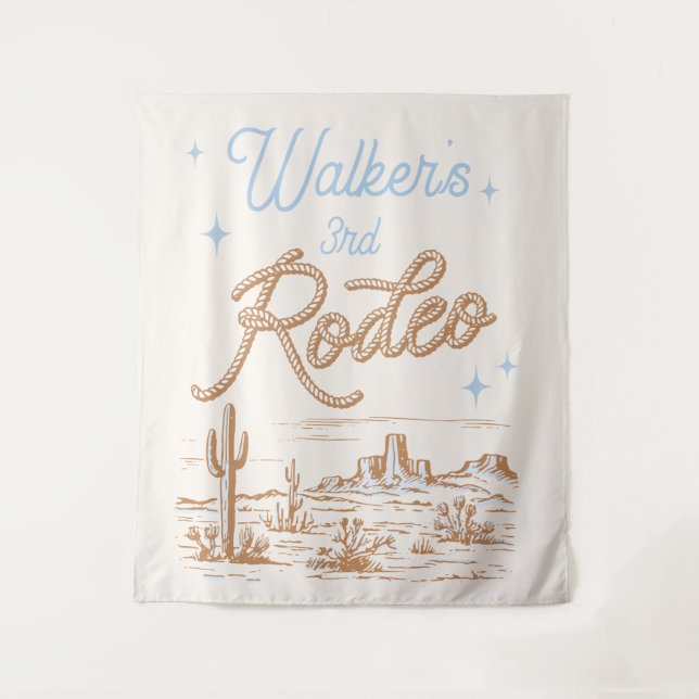 Tapiz Fiesta de Cowboy editable (Anverso)