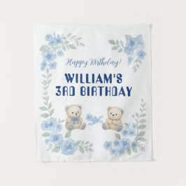 Tapiz Fiesta de cumpleaños de Teddy Bear