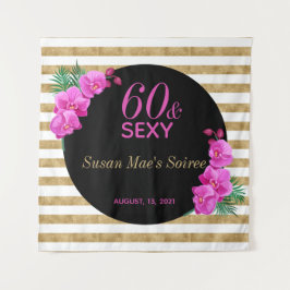 Tapiz Fiesta de cumpleaños número 60 de la sexagésima y