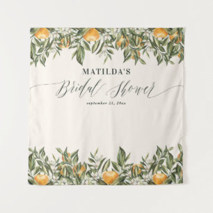 Tapiz Fiesta de despedida de soltera botánica cítrica na