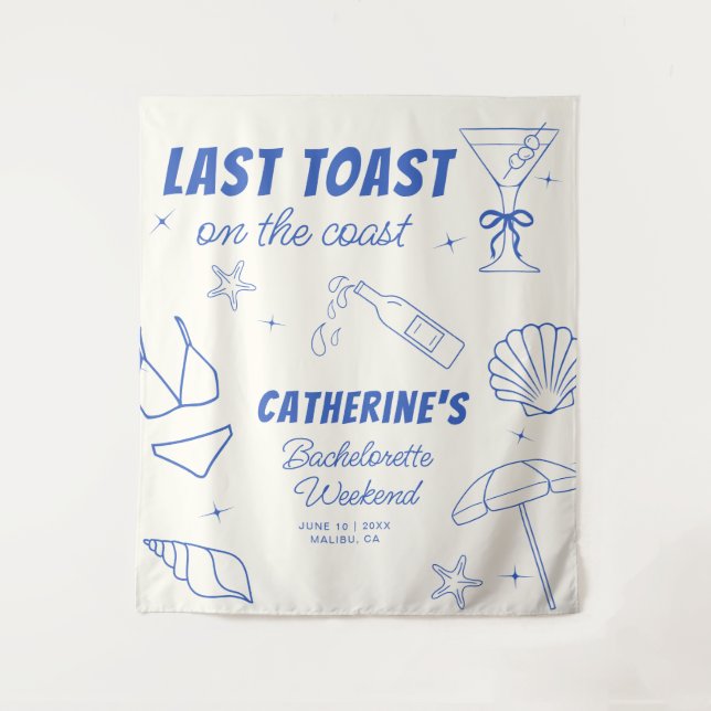 Tapiz Fiesta de Despedida de Soltera Caprichosa en la Co (Anverso)