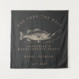 Tapiz Fiesta de Despedida de Soltera con Tema de Pesca P