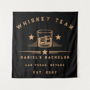 Tapiz Fiesta de Despedida de Soltero con Tema de Whisky
