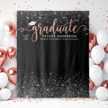 Fiesta de Graduación en Guión de Oro Rosa Moderno 