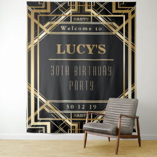 Tapiz Fiesta de Gran Gatsby Fotomatín Boda Telón de Fond