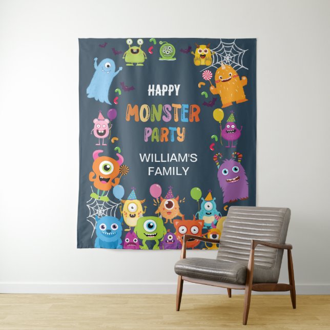 Tapiz Fiesta De Halloween De Monstruo De Disfraces Para  (In situ)