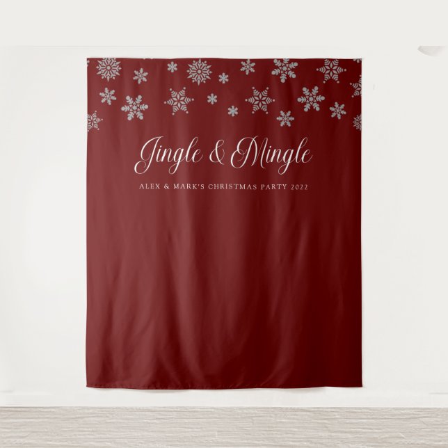 Tapiz Fiesta de Jingle y Mingle Navidades (Anverso)