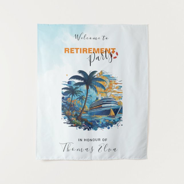 Tapiz Fiesta de Jubilación, caída de fondo (Anverso)