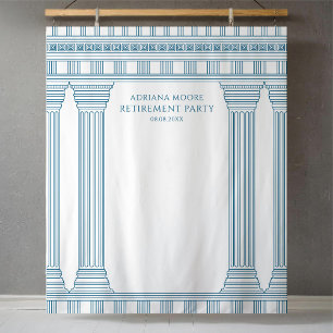 Tapiz Fiesta de jubilación en azul