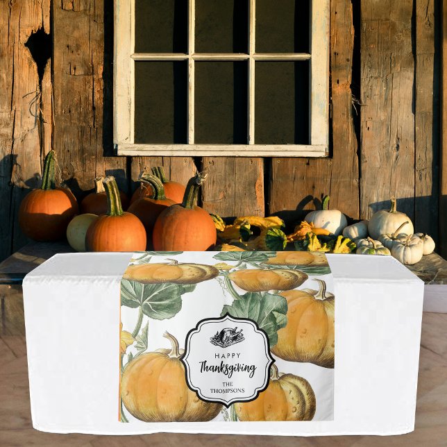 Tapiz Fiesta de la cena de Acción de Gracias Buffet Tabl (Thanksgiving Dinner Party Buffet Table Runner Tapestry)