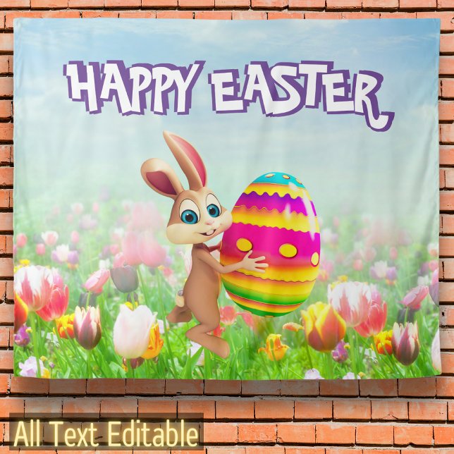 Tapiz Fiesta de Pascua Pascua Bunny Egg Hunt Primavera F (Subido por el creador)