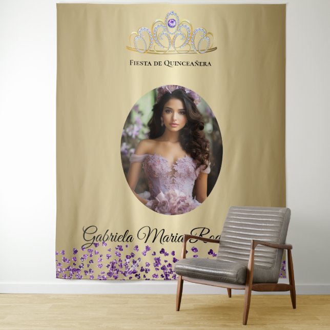 Tapiz Fiesta de Quinceañera (In situ)